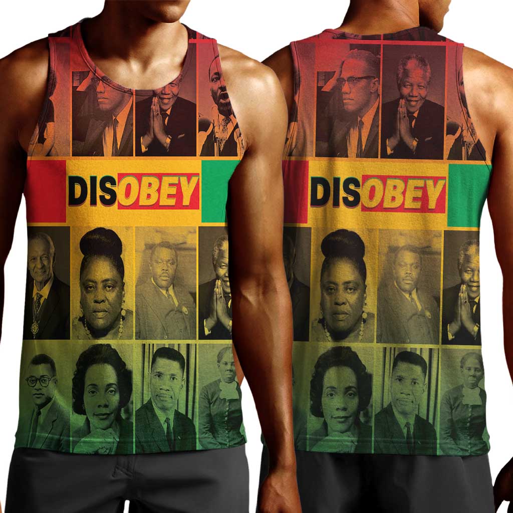Disobey Freedom Fighters Men Tank Top African American Heroes - African Pride