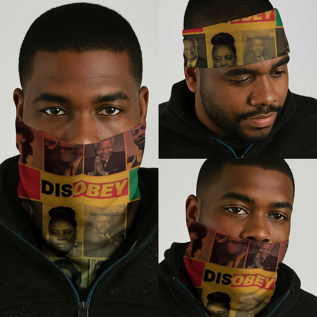 Disobey Freedom Fighters Neck Gaiter African American Heroes - African Pride