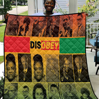Disobey Freedom Fighters Quilt African American Heroes - African Pride