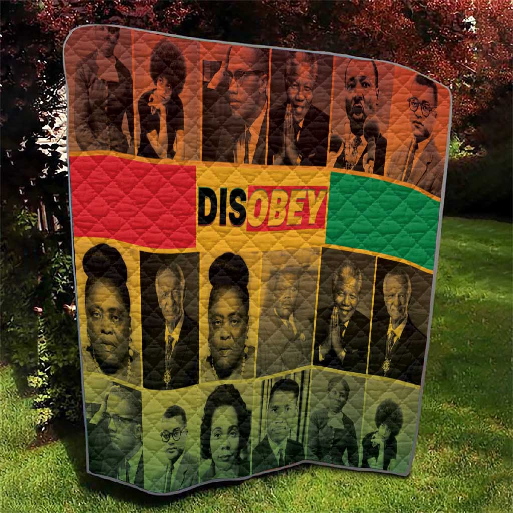 Disobey Freedom Fighters Quilt African American Heroes - African Pride