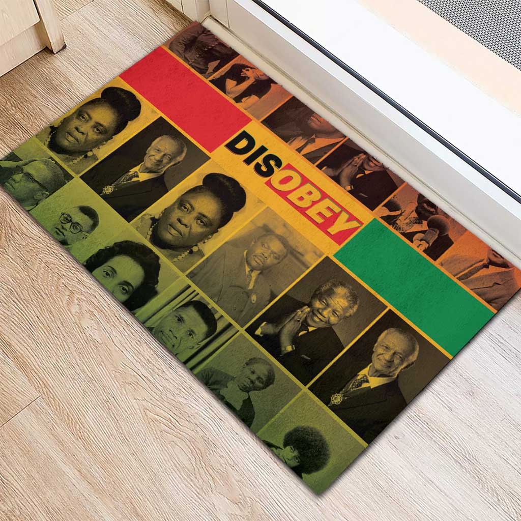 Disobey Freedom Fighters Rubber Doormat African American Heroes - African Pride