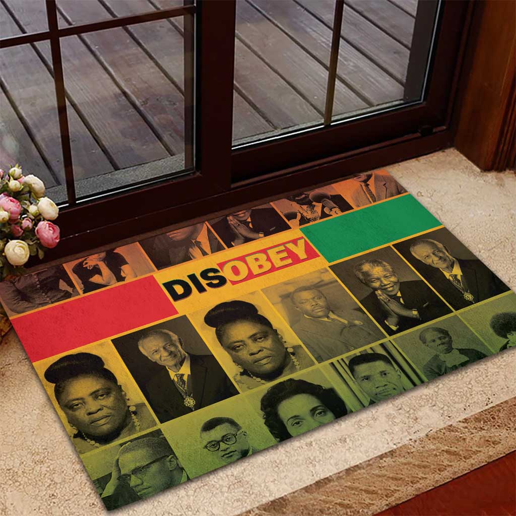 Disobey Freedom Fighters Rubber Doormat African American Heroes - African Pride