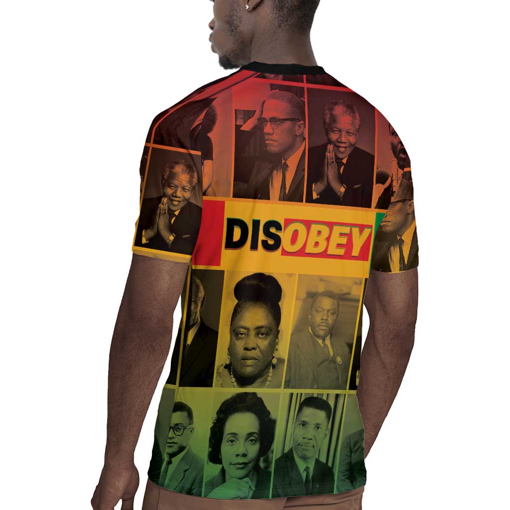 Disobey Freedom Fighters Rugby Jersey African American Heroes - African Pride