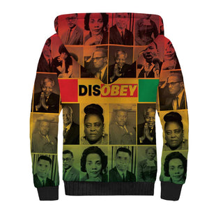 Disobey Freedom Fighters Sherpa Hoodie African American Heroes - African Pride