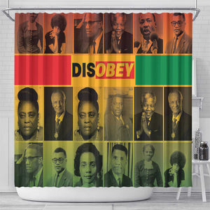 Disobey Freedom Fighters Shower Curtain African American Heroes - African Pride