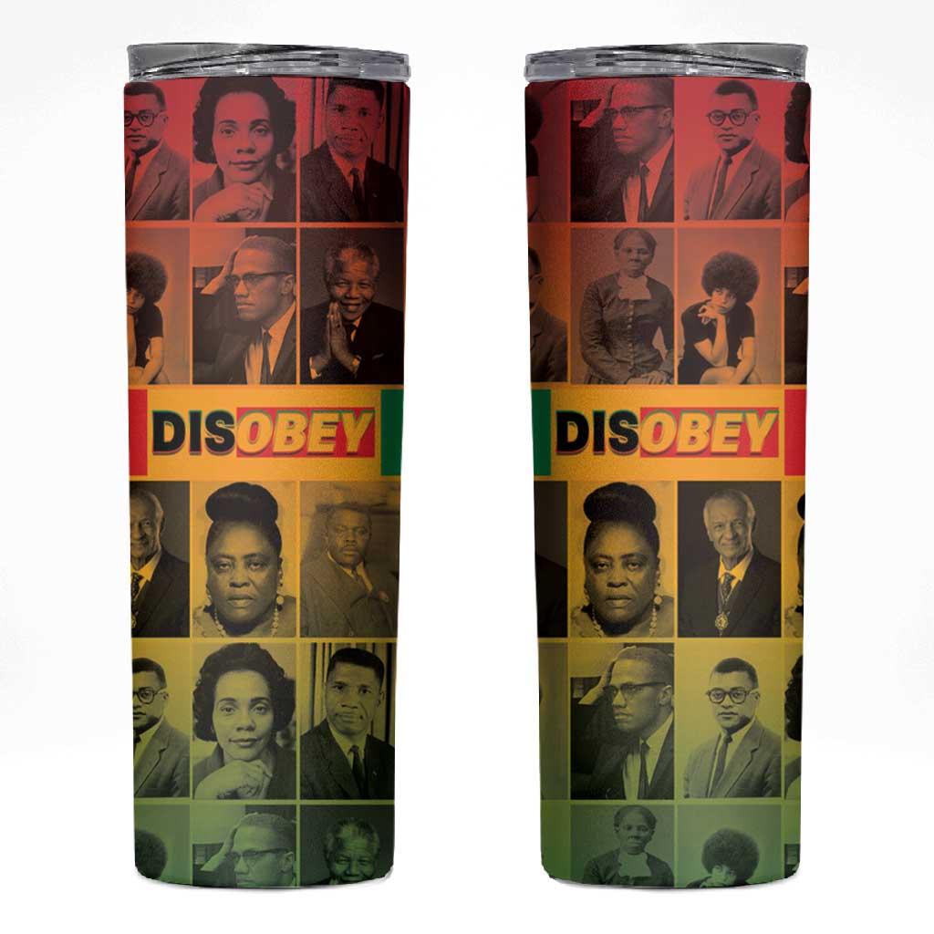 Disobey Freedom Fighters Skinny Tumbler African American Heroes - African Pride