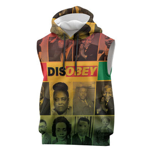 Disobey Freedom Fighters Sleeveless Hoodie African American Heroes - African Pride