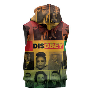 Disobey Freedom Fighters Sleeveless Hoodie African American Heroes - African Pride