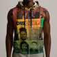 Disobey Freedom Fighters Sleeveless Zip Hoodie African American Heroes - African Pride