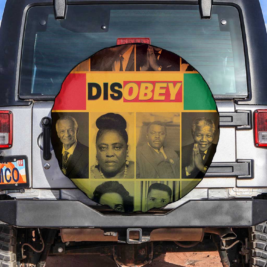 Disobey Freedom Fighters Spare Tire Cover African American Heroes - African Pride