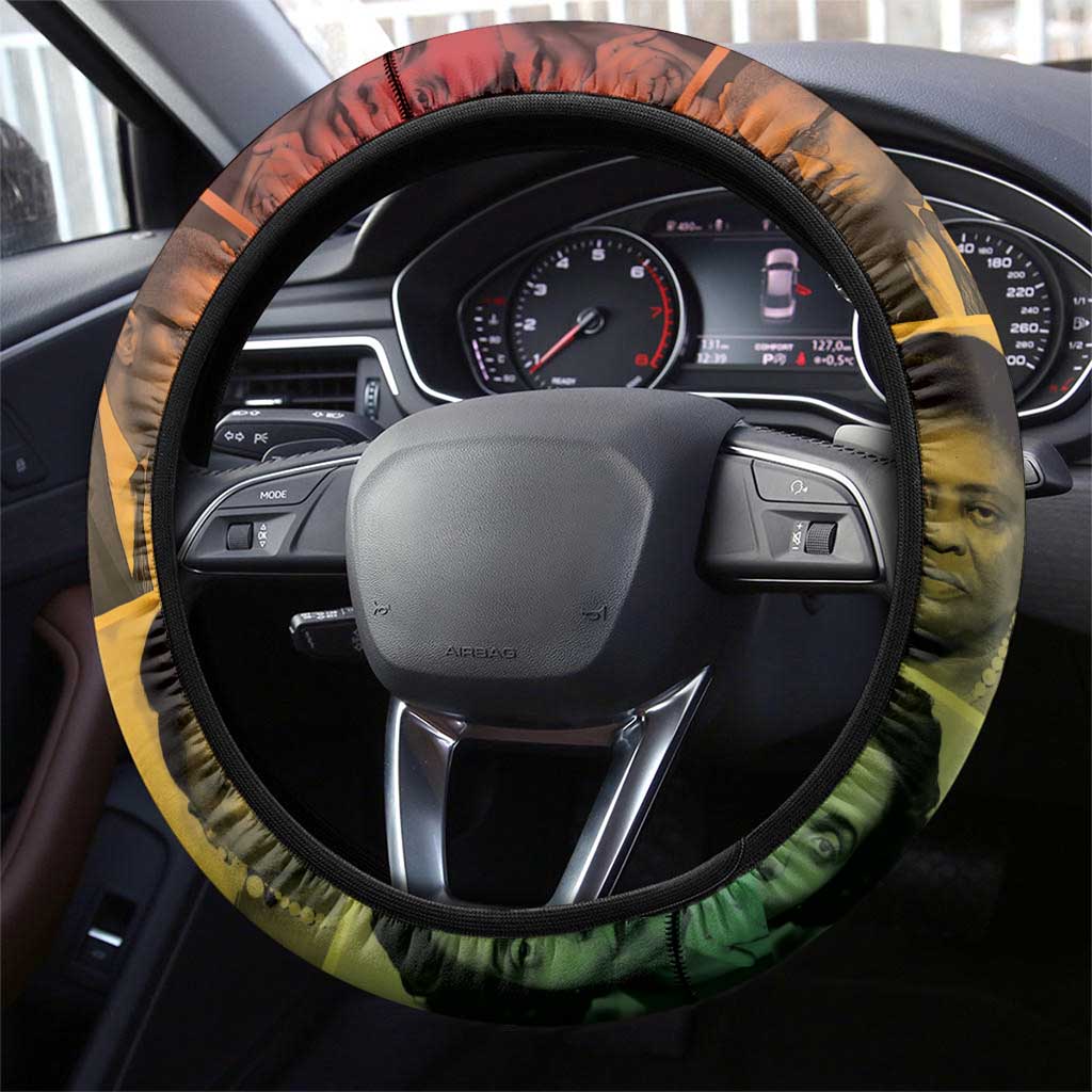 Disobey Freedom Fighters Steering Wheel Cover African American Heroes - African Pride