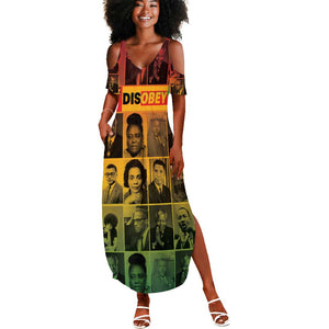 Disobey Freedom Fighters Summer Maxi Dress African American Heroes - African Pride