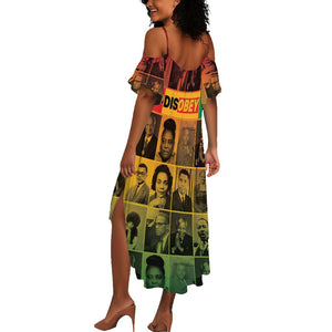 Disobey Freedom Fighters Summer Maxi Dress African American Heroes - African Pride