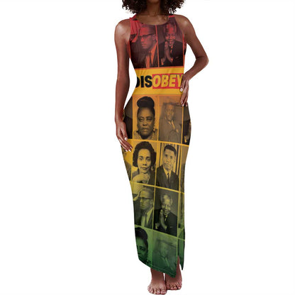 Disobey Freedom Fighters Tank Maxi Dress African American Heroes - African Pride