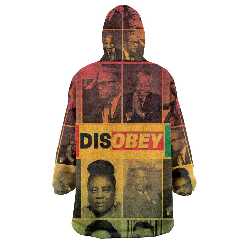 Disobey Freedom Fighters Wearable Blanket Hoodie African American Heroes - African Pride