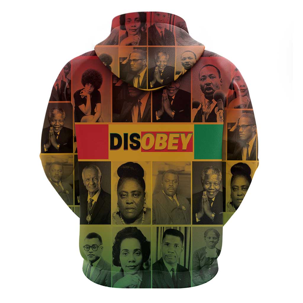 Disobey Freedom Fighters Zip Hoodie African American Heroes - African Pride