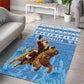 Afro Somalia Christmas Area Rug Black Santa Riding Leopard - African Pattern