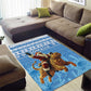 Afro Somalia Christmas Area Rug Black Santa Riding Leopard - African Pattern