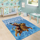 Afro Somalia Christmas Area Rug Black Santa Riding Leopard - African Pattern