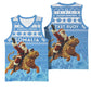 Personalized Afro Somalia Christmas Basketball Jersey Black Santa Riding Leopard - African Pattern - African Pride