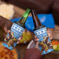 Personalized Afro Somalia Christmas 4 in 1 Can Cooler Tumbler Black Santa Riding Leopard - African Pattern