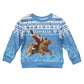 Personalized Afro Somalia Christmas Kid Ugly Christmas Sweater Black Santa Riding Leopard African Pattern