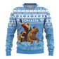 Personalized Afro Somalia Christmas Ugly Christmas Sweater Black Santa Riding Leopard African Pattern