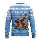Personalized Afro Somalia Christmas Ugly Christmas Sweater Black Santa Riding Leopard African Pattern