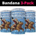 Afro Somalia Christmas Neck Gaiter Black Santa Riding Leopard - African Pattern - African Pride