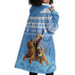 Personalized Afro Somalia Christmas Wearable Blanket Hoodie Black Santa Riding Leopard - African Pattern