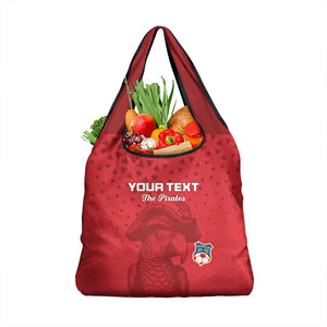 Custom Afro Seychelles Football Grocery Bag Pirate Parrot