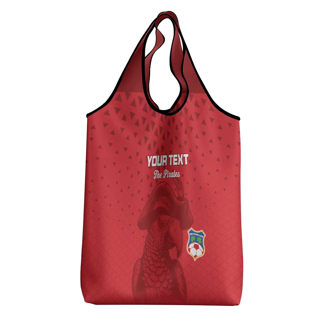 Custom Afro Seychelles Football Grocery Bag Pirate Parrot