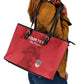 Custom Afro Seychelles Football Leather Tote Bag Pirate Parrot