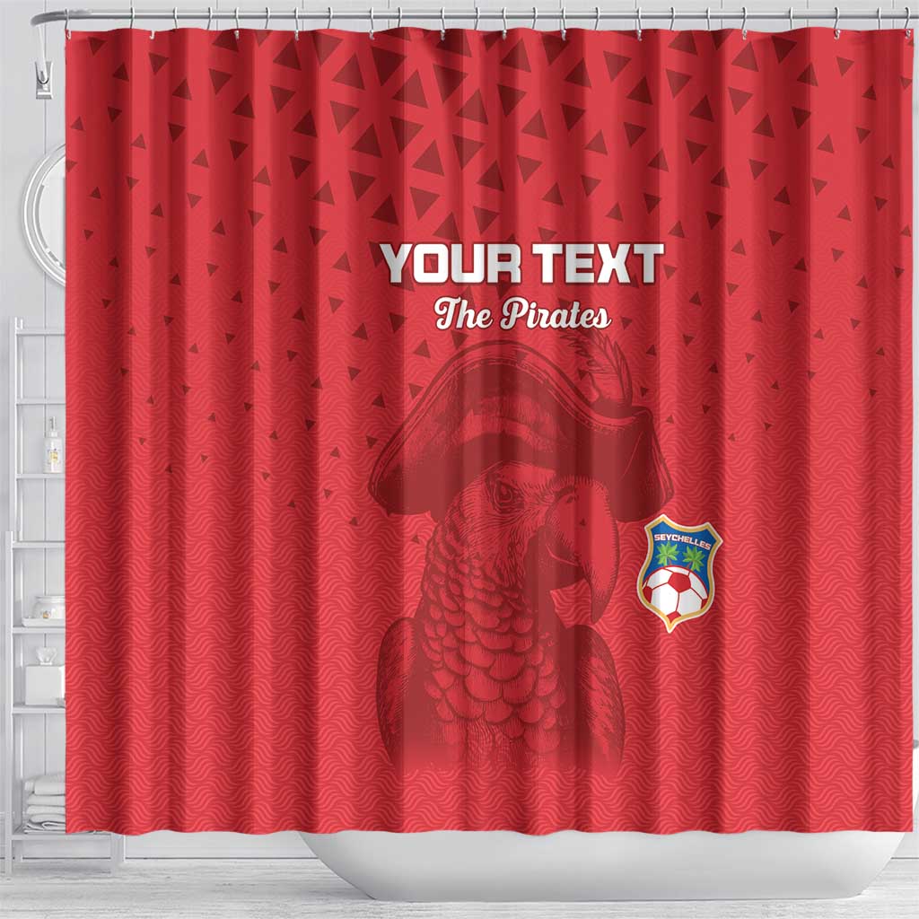 Custom Afro Seychelles Football Shower Curtain Pirate Parrot