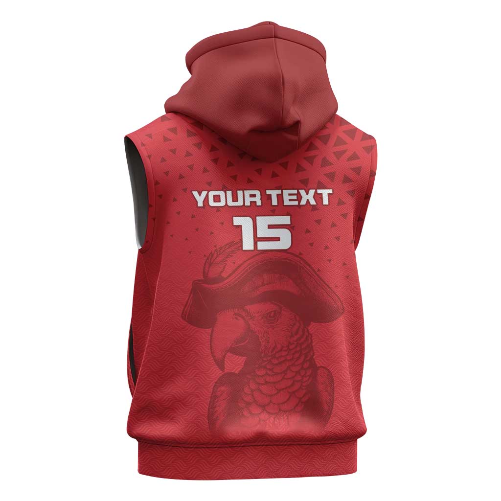 Custom Afro Seychelles Football Sleeveless Hoodie Pirate Parrot - African Pride