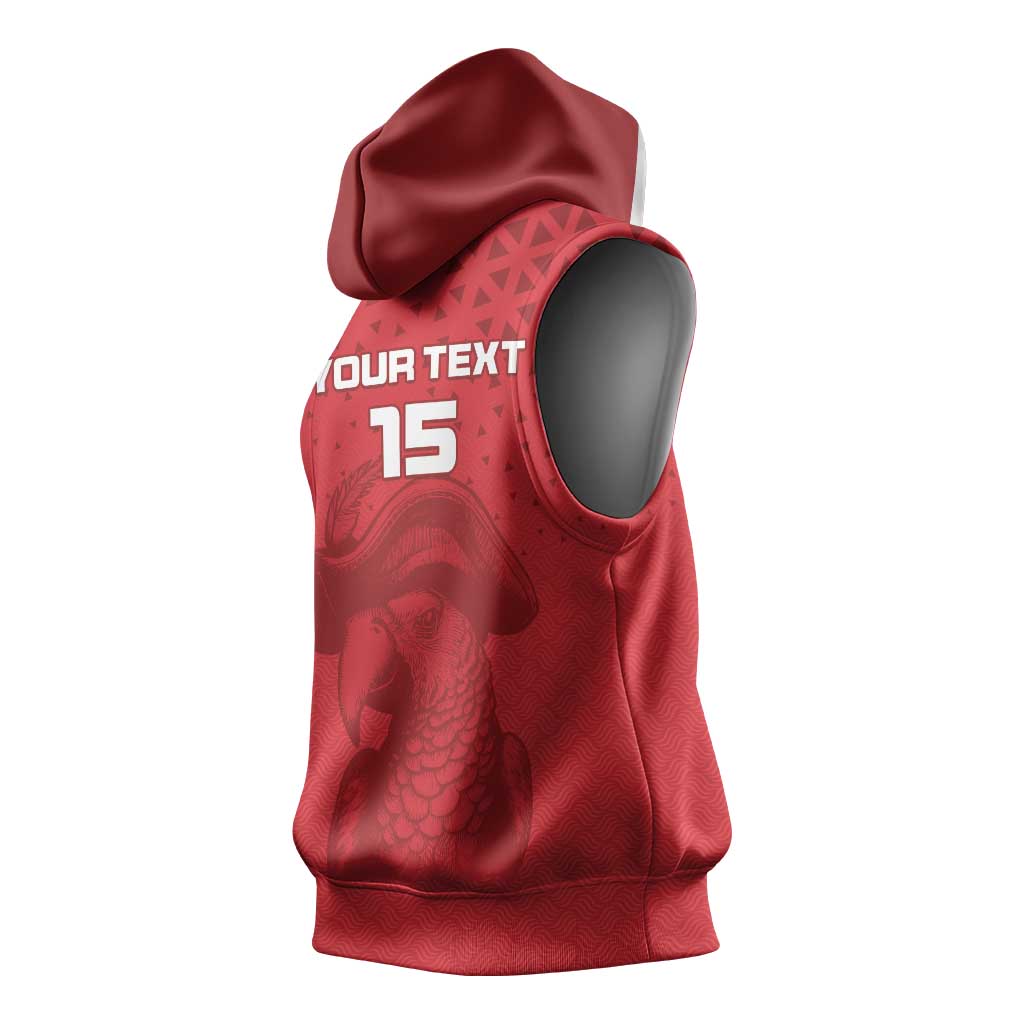 Custom Afro Seychelles Football Sleeveless Hoodie Pirate Parrot - African Pride