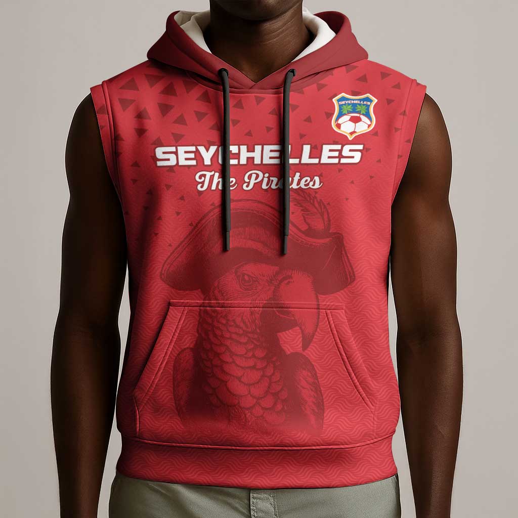 Custom Afro Seychelles Football Sleeveless Hoodie Pirate Parrot - African Pride