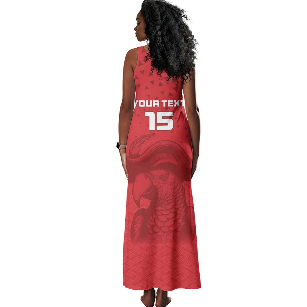 Custom Afro Seychelles Football Tank Maxi Dress Pirate Parrot