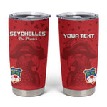 Custom Afro Seychelles Football Tumbler Cup Pirate Parrot
