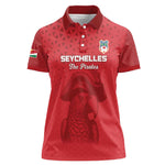 Custom Afro Seychelles Football Women Polo Shirt Pirate Parrot
