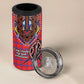 Afro Kenya Maasai Shuka Personalized 4 in 1 Can Cooler Tumbler Maasai Shield Mix Dashiki