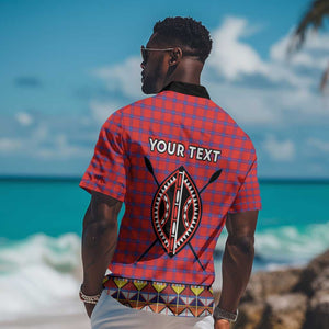 Afro Kenya Maasai Shuka Personalized Hawaiian Shirt Maasai Shield Mix Dashiki