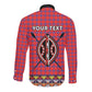 Afro Kenya Maasai Shuka Personalized Long Sleeve Button Shirt Maasai Shield Mix Dashiki
