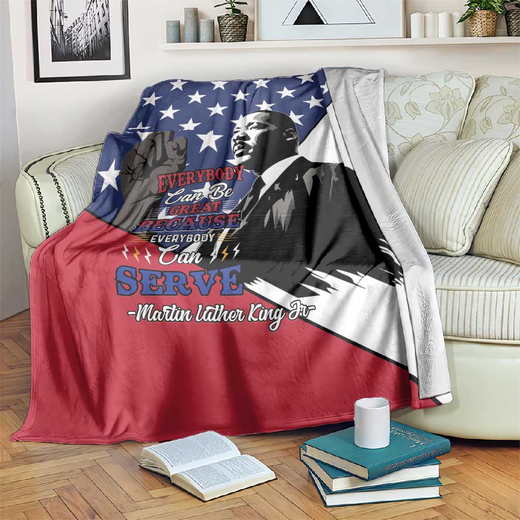 Black Americans Happy MLK Day Blanket Everybody Can Be Great Because Everybody Can Serve