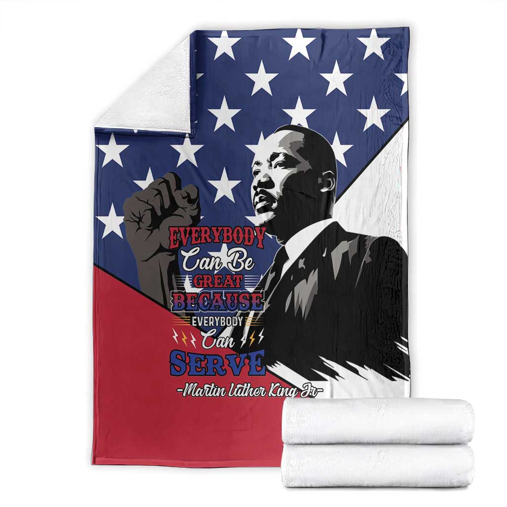 Black Americans Happy MLK Day Blanket Everybody Can Be Great Because Everybody Can Serve
