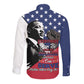 Black Americans Happy MLK Day Long Sleeve Button Shirt Everybody Can Be Great Because Everybody Can Serve