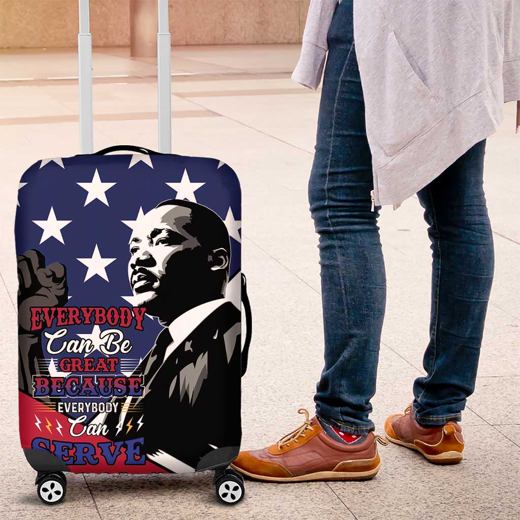 Black Americans Happy MLK Day Luggage Cover Everybody Can Be Great Because Everybody Can Serve