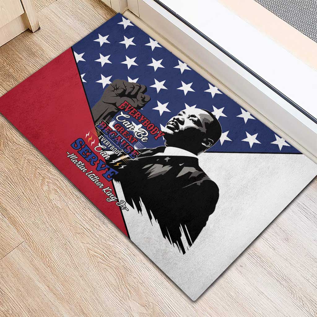 Black Americans Happy MLK Day Rubber Doormat Everybody Can Be Great Because Everybody Can Serve