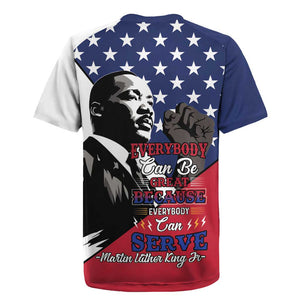 Black Americans Happy MLK Day Rugby Jersey Everybody Can Be Great Because Everybody Can Serve