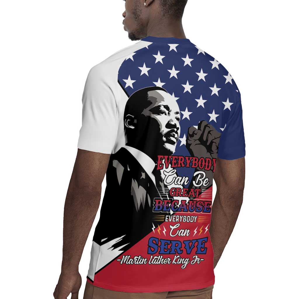 Black Americans Happy MLK Day Rugby Jersey Everybody Can Be Great Because Everybody Can Serve